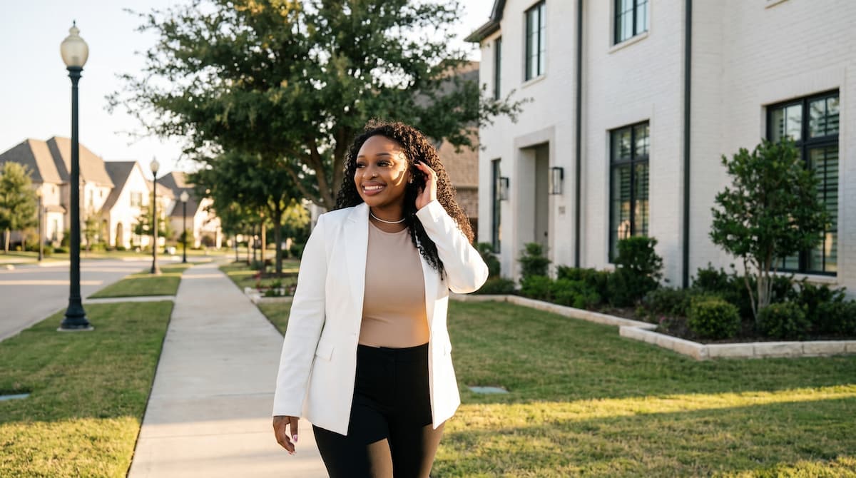 Brayla Hawkins in conversation with a client